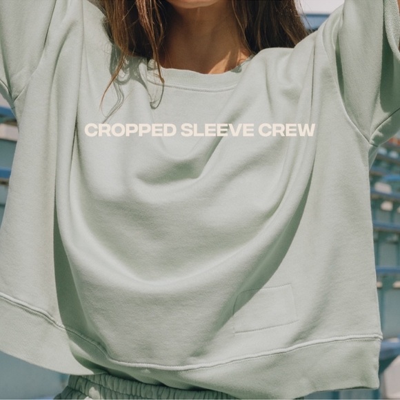 Daily Drills Cropped Sleeve Crew Harbor Green Size Medium - Picture 2 of 12